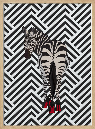 Zebra heels retro - Stretched Canvas, Poster or Fine Art Print I Heart Wall Art