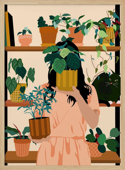 Potted Oasis - Stretched Canvas, Poster or Fine Art Print I Heart Wall Art