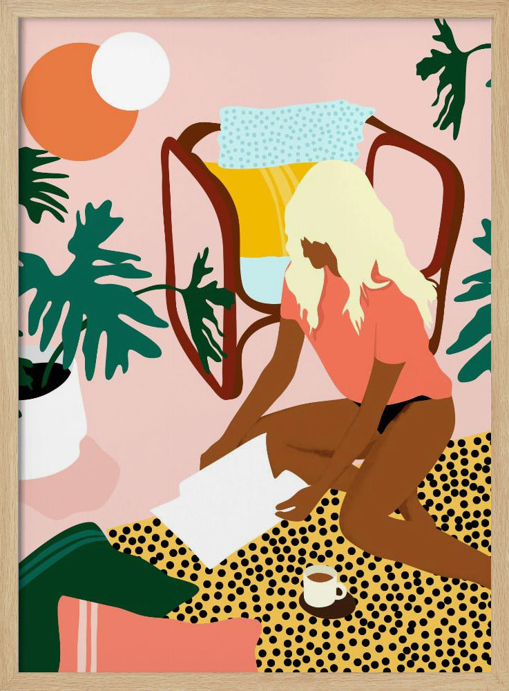 Chic Reading Corner - Stretched Canvas, Poster or Fine Art Print I Heart Wall Art