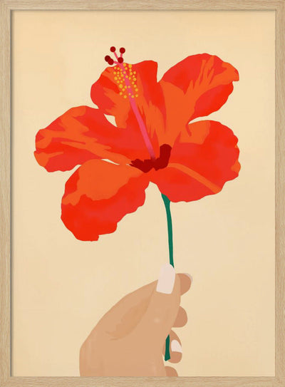 Hibiscus Affection - Stretched Canvas, Poster or Fine Art Print I Heart Wall Art