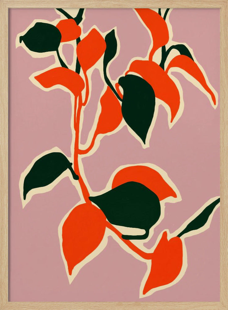 Leafy Abstraction - Stretched Canvas, Poster or Fine Art Print I Heart Wall Art