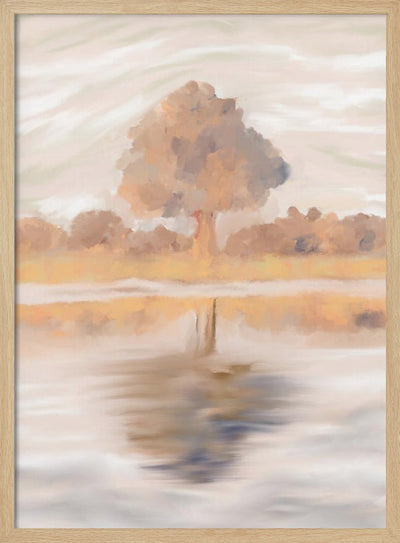 Sovereign Reflections of the Jackalberry Tree, Caprivi, Botswana - Stretched Canvas, Poster or Fine Art Print I Heart Wall Art