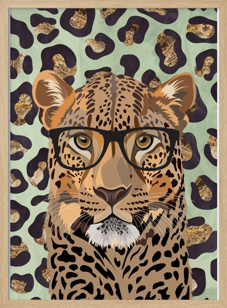 Leopard Print Leopard Green - Stretched Canvas, Poster or Fine Art Print I Heart Wall Art