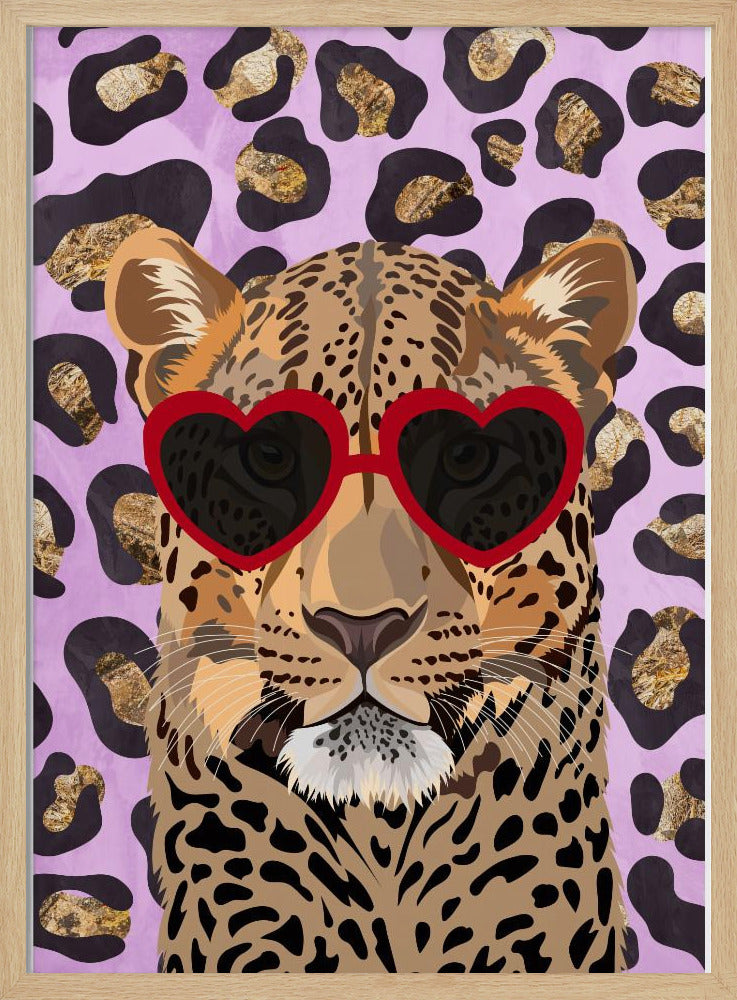 Leopard Print Leopard Pink - Stretched Canvas, Poster or Fine Art Print I Heart Wall Art