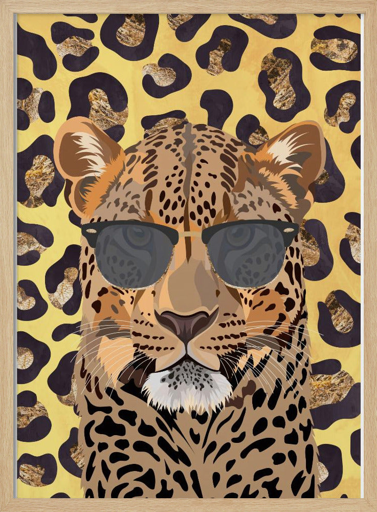 Leopard Print Leopard Yellow - Stretched Canvas, Poster or Fine Art Print I Heart Wall Art