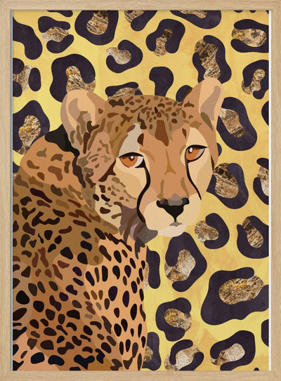 Leopard Print Cheetah Yellow - Stretched Canvas, Poster or Fine Art Print I Heart Wall Art