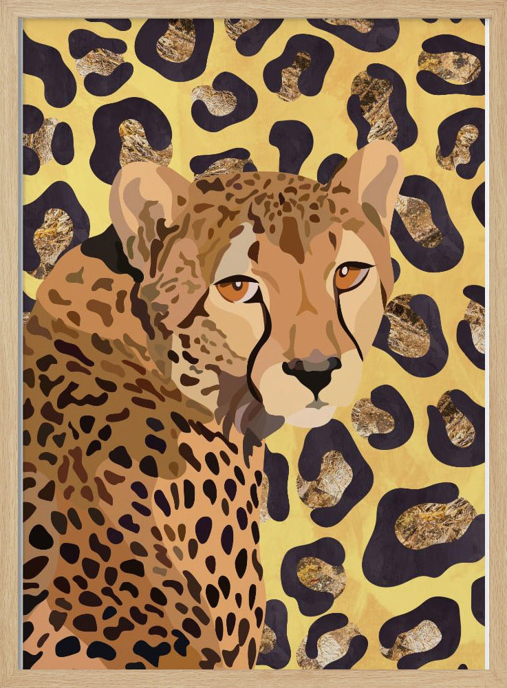 Leopard Print Cheetah Yellow - Stretched Canvas, Poster or Fine Art Print I Heart Wall Art