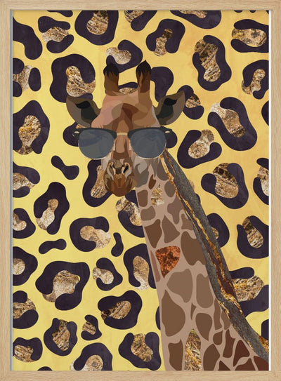 Leopard Print Giraffe Yellow - Stretched Canvas, Poster or Fine Art Print I Heart Wall Art