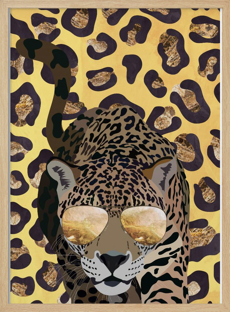 Leopard Print Jaguar Yellow - Stretched Canvas, Poster or Fine Art Print I Heart Wall Art