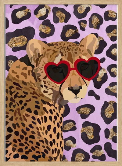 Leopard Print Pink - Stretched Canvas, Poster or Fine Art Print I Heart Wall Art