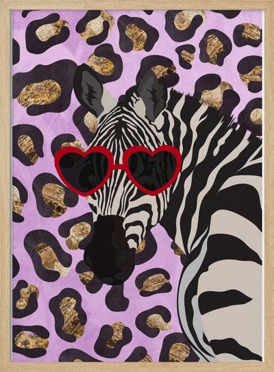 Leopard Print Zebra Pink - Stretched Canvas, Poster or Fine Art Print I Heart Wall Art