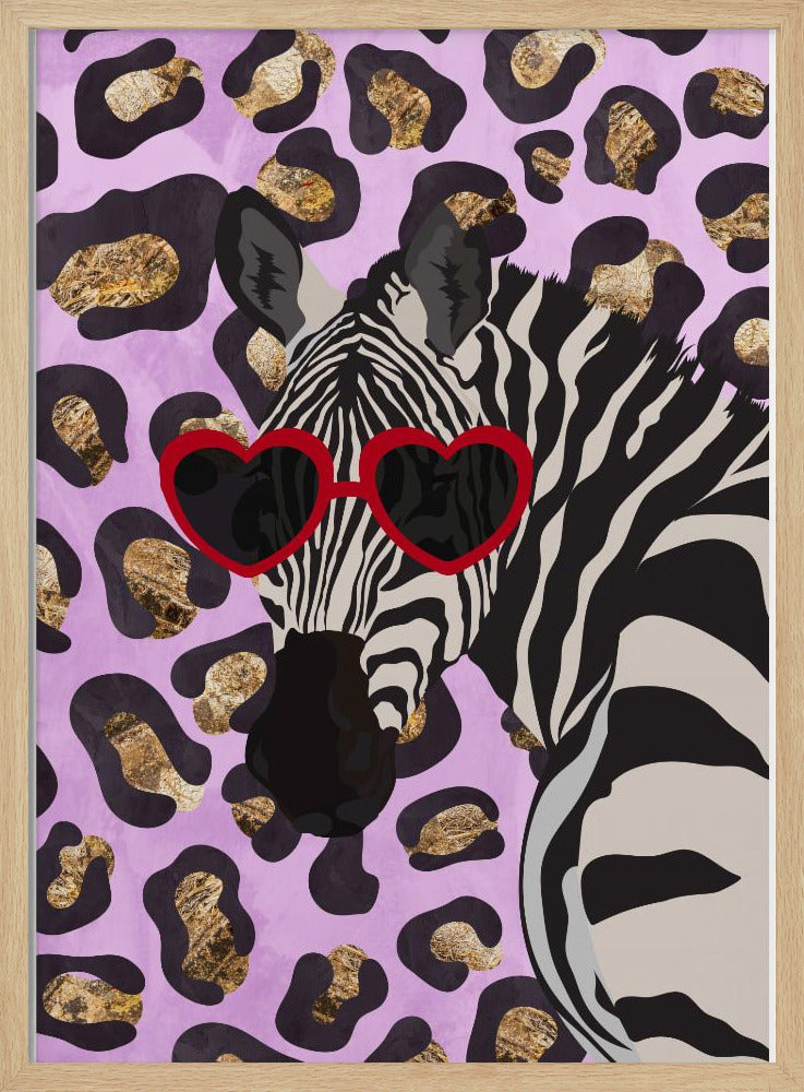 Leopard Print Zebra Pink - Stretched Canvas, Poster or Fine Art Print I Heart Wall Art