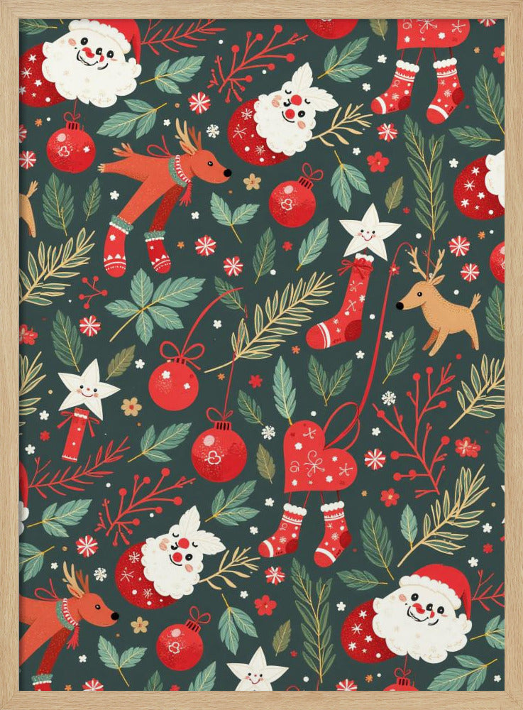 Merry Christmas Whimsy - Stretched Canvas, Poster or Fine Art Print I Heart Wall Art