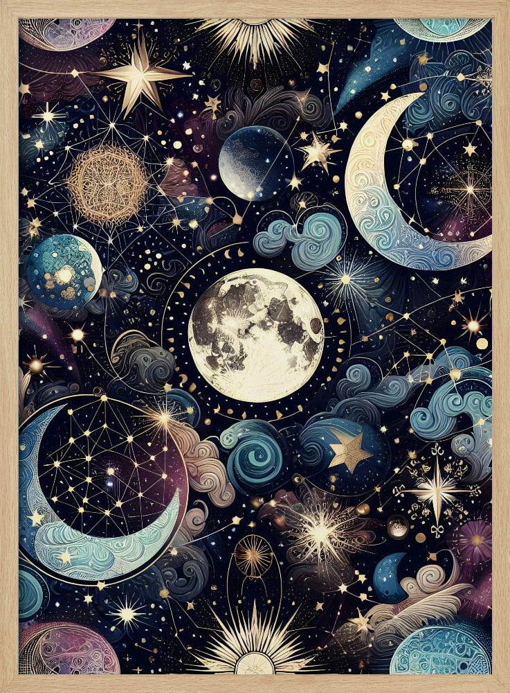 Lunar Magic - Stretched Canvas, Poster or Fine Art Print I Heart Wall Art