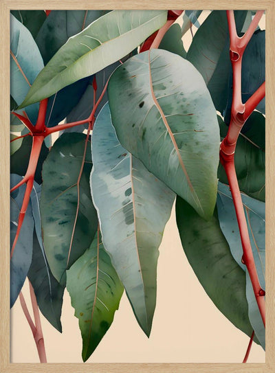 Minimalist Eucalyptus Botanical Art - Stretched Canvas, Poster or Fine Art Print I Heart Wall Art
