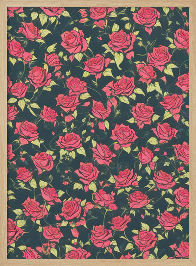 Romantic Rose Garden - Stretched Canvas, Poster or Fine Art Print I Heart Wall Art