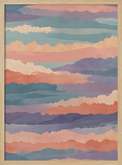 Soft Horizon Waves - Stretched Canvas, Poster or Fine Art Print I Heart Wall Art