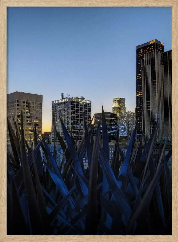 Stunning Los Angeles Skyline at Dusk - Stretched Canvas, Poster or Fine Art Print I Heart Wall Art