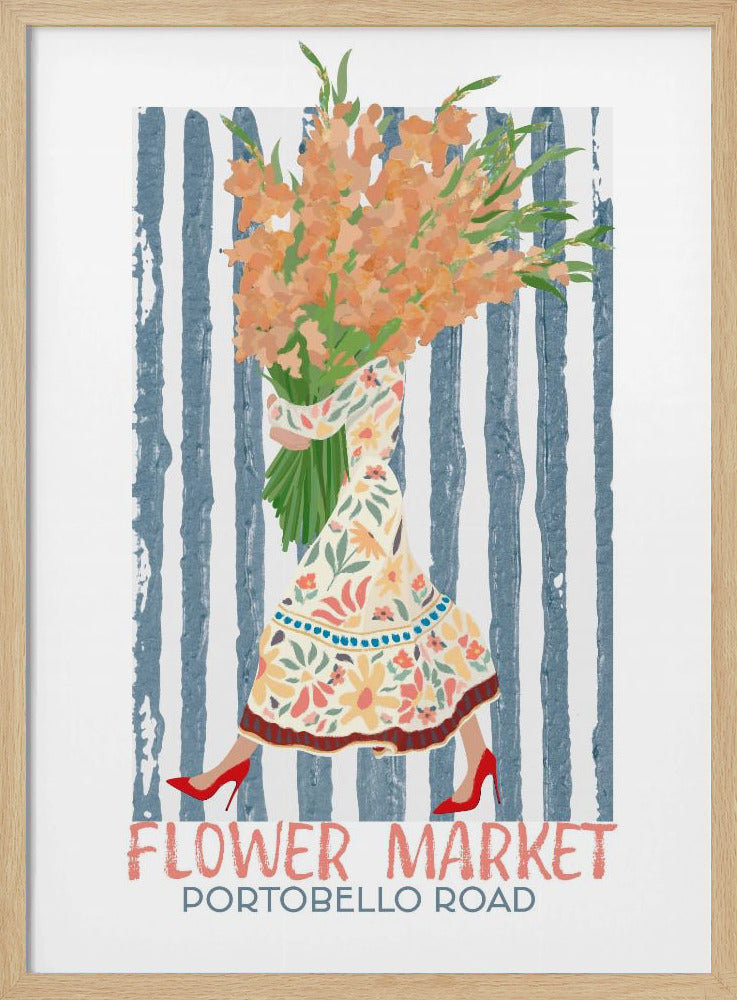 Flower Market Boho Dress - Stretched Canvas, Poster or Fine Art Print I Heart Wall Art