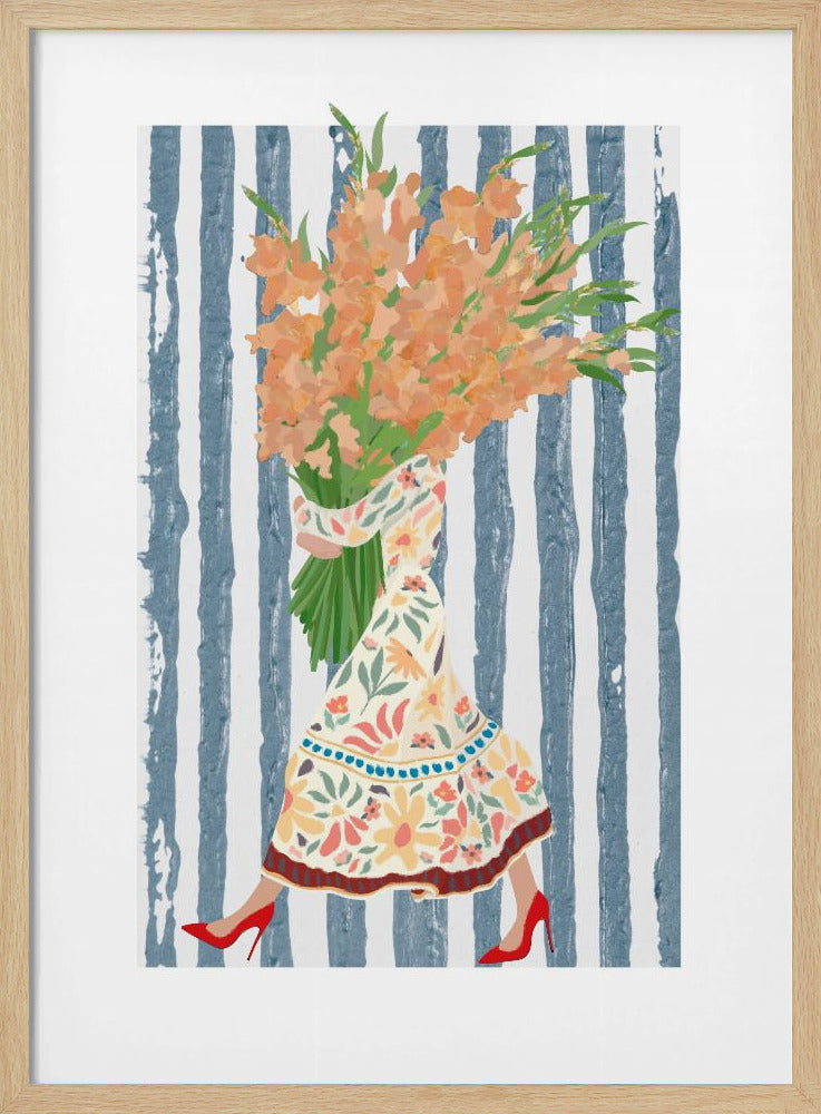 Boho Dress Stripes - Stretched Canvas, Poster or Fine Art Print I Heart Wall Art