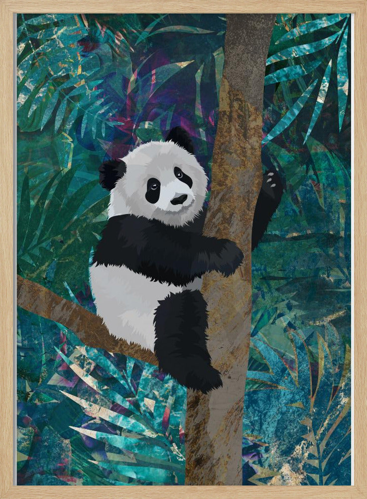 Jungle Panda - Stretched Canvas, Poster or Fine Art Print I Heart Wall Art