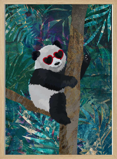 Jungle Panda - Stretched Canvas, Poster or Fine Art Print I Heart Wall Art