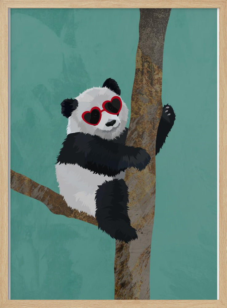 Cute panda - Stretched Canvas, Poster or Fine Art Print I Heart Wall Art