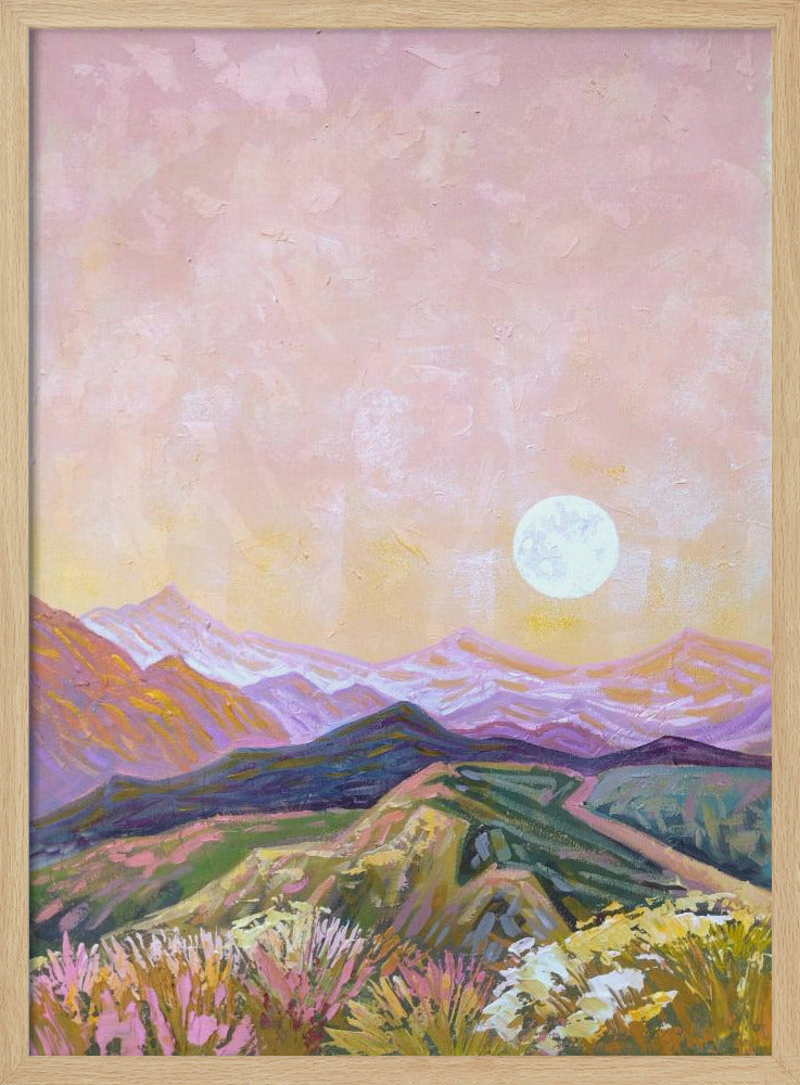 Moon Hills - Stretched Canvas, Poster or Fine Art Print I Heart Wall Art