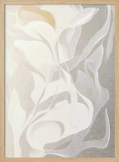 Swirling White and Gray Lines - Stretched Canvas, Poster or Fine Art Print I Heart Wall Art