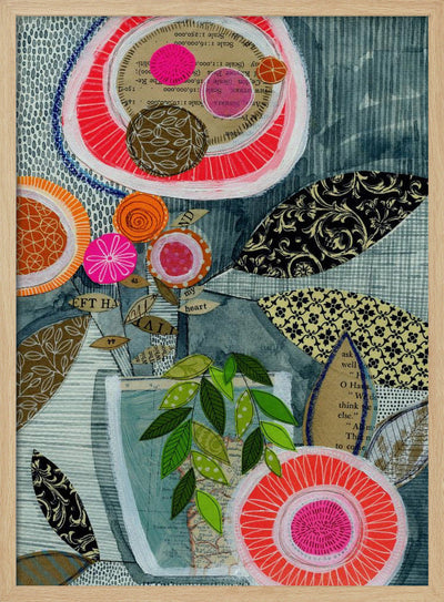 Collage Bloom - Stretched Canvas, Poster or Fine Art Print I Heart Wall Art