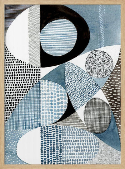 Geometric Patterns With Varying Shades - Stretched Canvas, Poster or Fine Art Print I Heart Wall Art