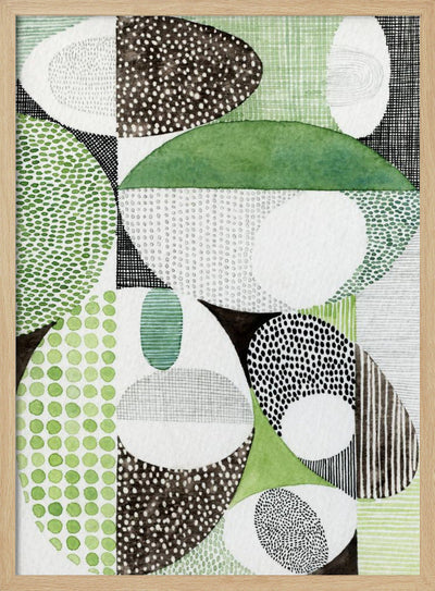 Geometric Shapes With Patterns - Stretched Canvas, Poster or Fine Art Print I Heart Wall Art