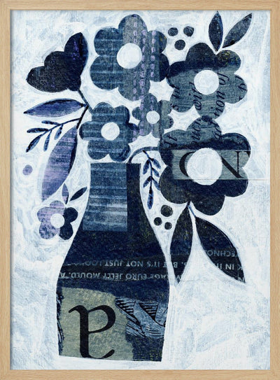 Indigo Blue Daisy - Stretched Canvas, Poster or Fine Art Print I Heart Wall Art