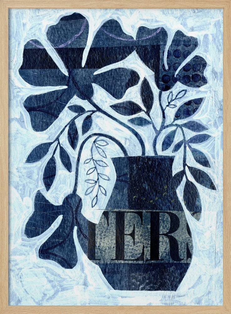 Indigo Blue Still Life - Stretched Canvas, Poster or Fine Art Print I Heart Wall Art