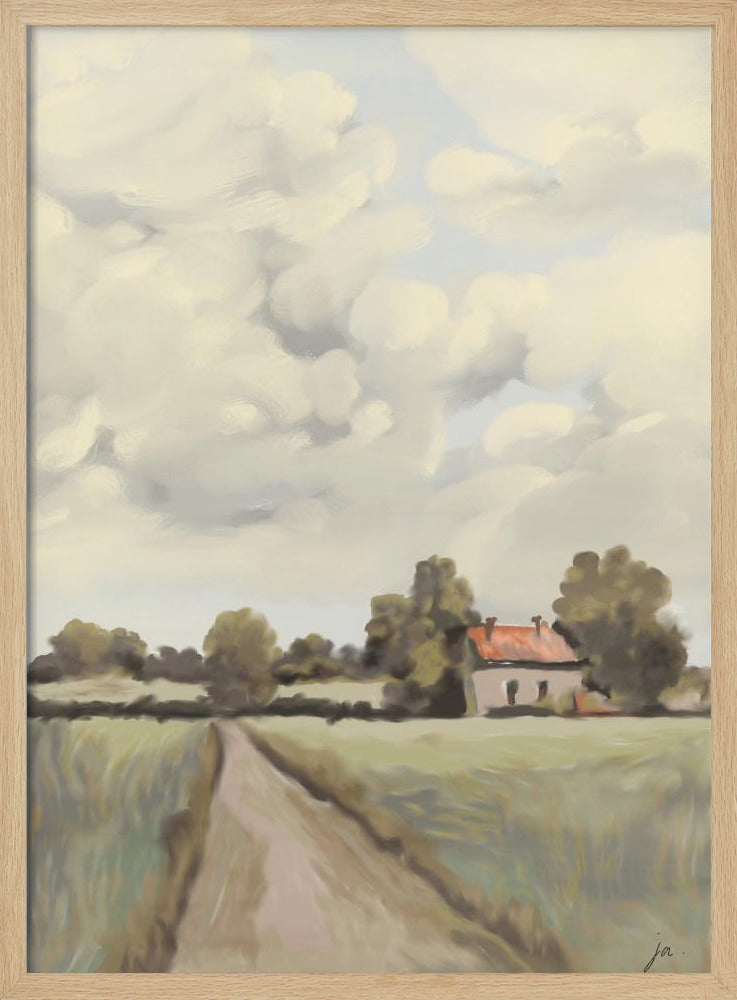 Tranquil Countryside - Stretched Canvas, Poster or Fine Art Print I Heart Wall Art