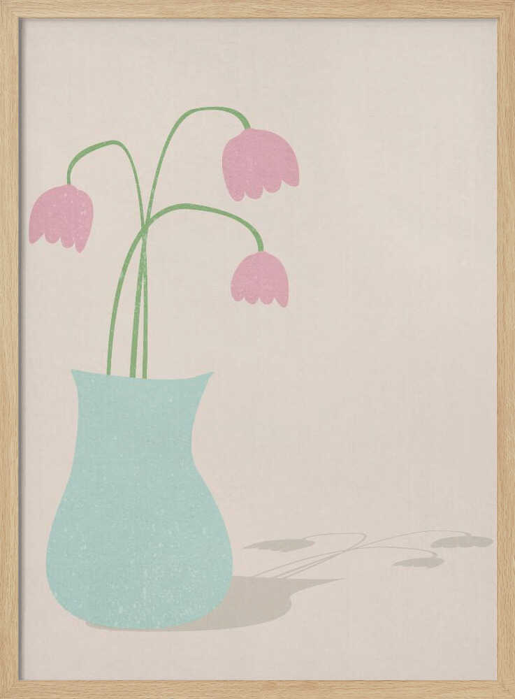 Pink Tulips In the Sun - Stretched Canvas, Poster or Fine Art Print I Heart Wall Art