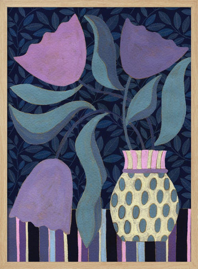 Lavender Tulip Still Life - Stretched Canvas, Poster or Fine Art Print I Heart Wall Art