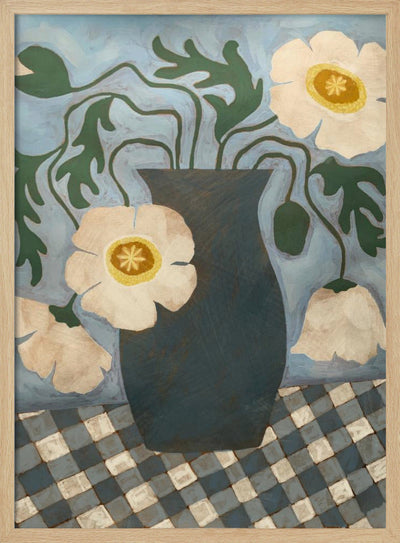 White Icelandic Poppies - Stretched Canvas, Poster or Fine Art Print I Heart Wall Art