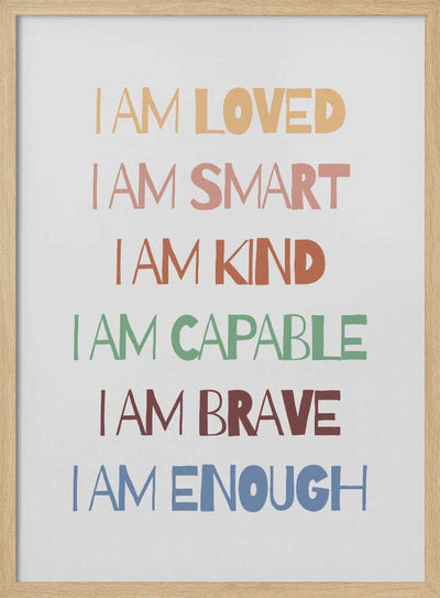 Empowering Affirmations - Stretched Canvas, Poster or Fine Art Print