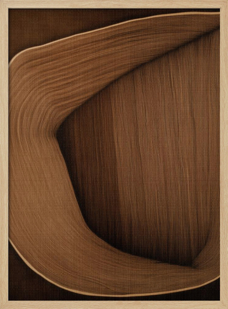 Caramel lines I - Stretched Canvas, Poster or Fine Art Print I Heart Wall Art