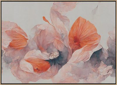 Salmon Flowers - Stretched Canvas, Poster or Fine Art Print I Heart Wall Art