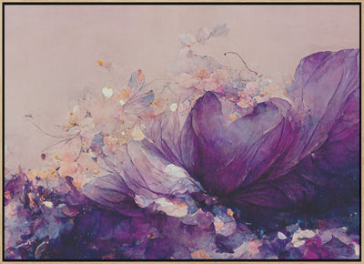 Purple Wild Flowers - Stretched Canvas, Poster or Fine Art Print I Heart Wall Art