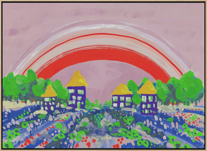 Red Rainbow - Stretched Canvas, Poster or Fine Art Print I Heart Wall Art