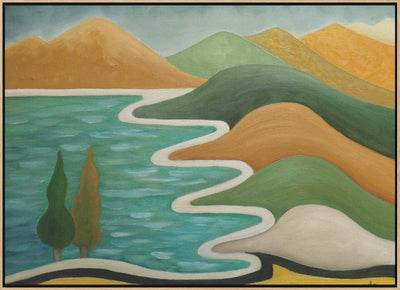 Winding Coast - Stretched Canvas, Poster or Fine Art Print I Heart Wall Art