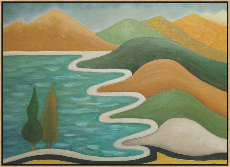 Winding Coast - Stretched Canvas, Poster or Fine Art Print I Heart Wall Art