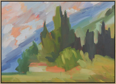 Tuscan Mountainside - Stretched Canvas, Poster or Fine Art Print I Heart Wall Art