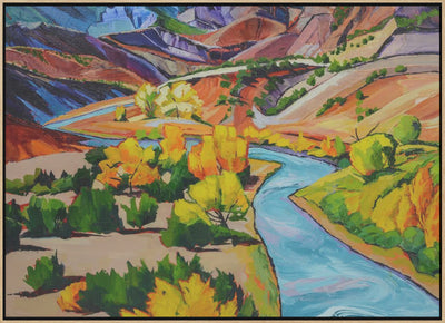 Meandering River - Stretched Canvas, Poster or Fine Art Print I Heart Wall Art