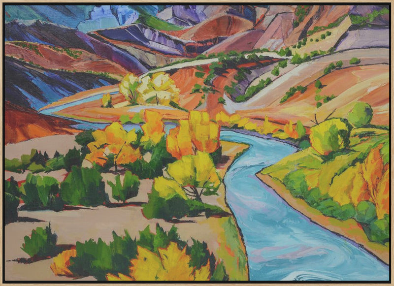 Meandering River - Stretched Canvas, Poster or Fine Art Print I Heart Wall Art