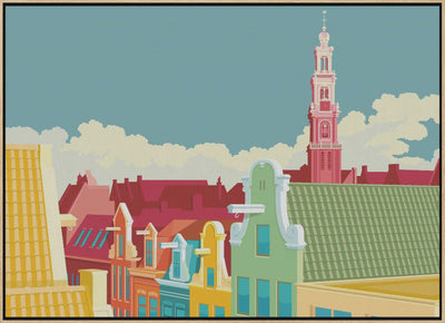 Amsterdam Jordaan Westerkerk - Stretched Canvas, Poster or Fine Art Print I Heart Wall Art
