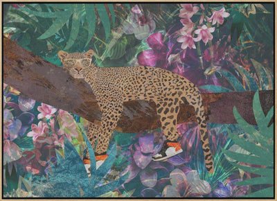 Lazy Leopard - Stretched Canvas, Poster or Fine Art Print I Heart Wall Art